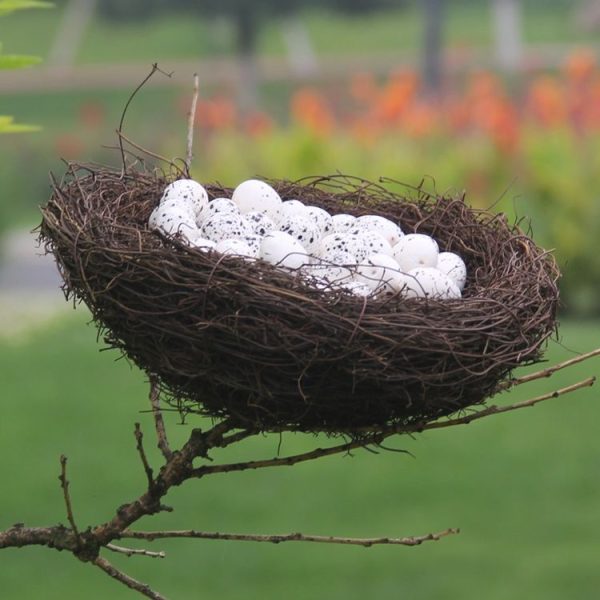 12cm Simulation Bird Nest + 3 PCS Bird Egg Holiday Decoration - Image 7