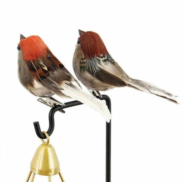 Simulation Sparrow Simulation Feather Foam Bird Horticultural Decoration Random Color Delivery - Image 3
