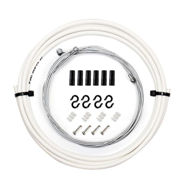 7 in 1 Mushroom Head PVC Brake Cable Tube Set for Road Bike (White) - Image 2