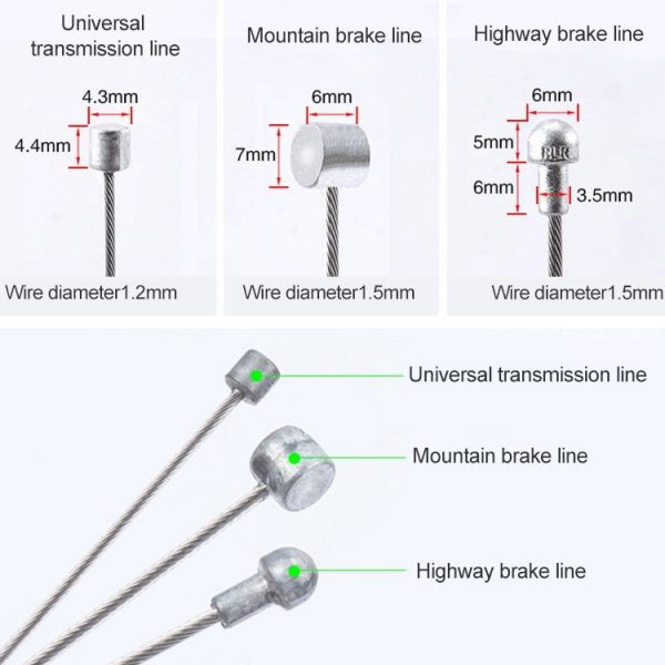 7 in 1 Mushroom Head PVC Brake Cable Tube Set for Road Bike (White) - Image 4