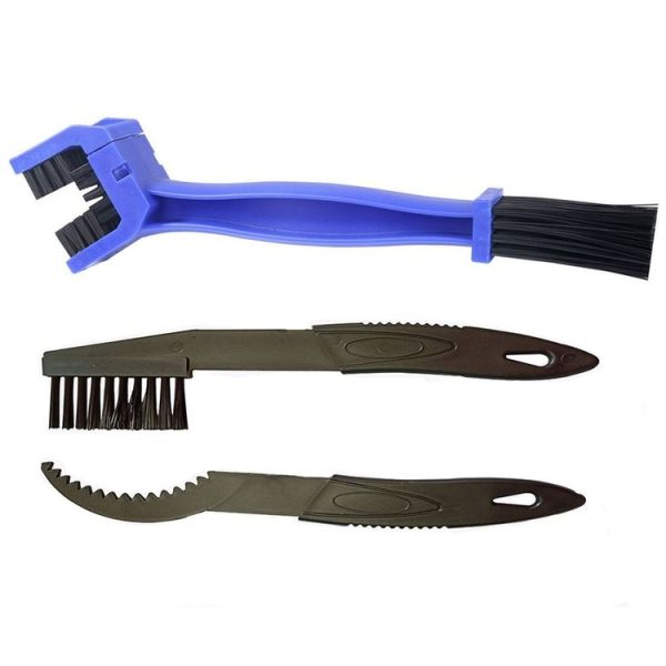 2 Set Bicycle Chain Cleaning Brush Flywheel Cleaning Tools Crankset Brush Cleaning Chain Wheel Set Brush (Blue) - Image 2