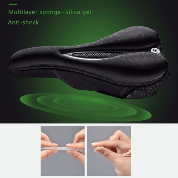 MTB Bike Front Seat Mat Hollow Saddle Cover, Size: 26x14x3.2cm (Black) - Image 10