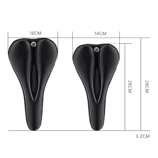 MTB Bike Front Seat Mat Hollow Saddle Cover, Size: 26x14x3.2cm (Black) - Image 3