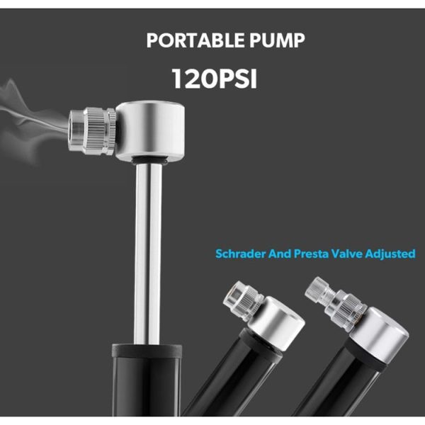 Manual Mini Portable Bicycle Aluminum Alloy Pump + Plastic glue-free tire patch + Tire lever (Red) - Image 11