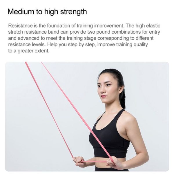 Original Xiaomi Youpin YUNMAI High Elastic Stretch Yoga Resistance Band, Specification: 35 lb (Pink) - Image 5
