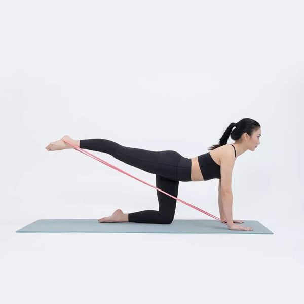 Original Xiaomi Youpin YUNMAI High Elastic Stretch Yoga Resistance Band, Specification: 35 lb (Pink) - Image 8