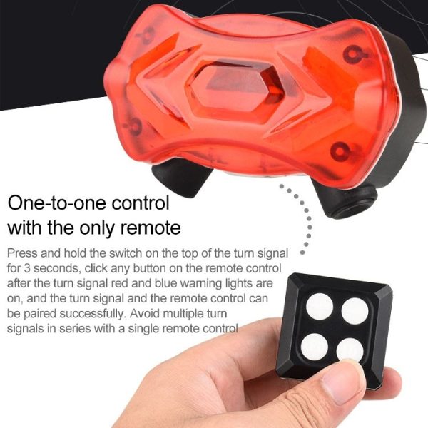 KXK-03 Bicycle Smart Remote Control Laser Turn Signal Tail Light Warning Brake Light (White) - Image 5