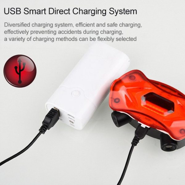 KXK-03 Bicycle Smart Remote Control Laser Turn Signal Tail Light Warning Brake Light (White) - Image 6