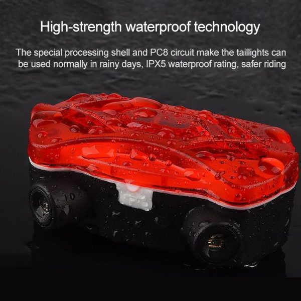 KXK-03 Bicycle Smart Remote Control Laser Turn Signal Tail Light Warning Brake Light (White) - Image 7