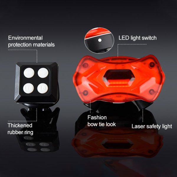 KXK-03 Bicycle Smart Remote Control Laser Turn Signal Tail Light Warning Brake Light (White) - Image 8