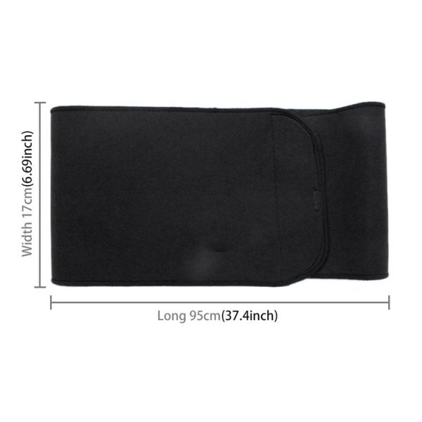 Elastic Sports Thermal Waist Support Guard, Size: 17 x 95cm (Black) - Image 3