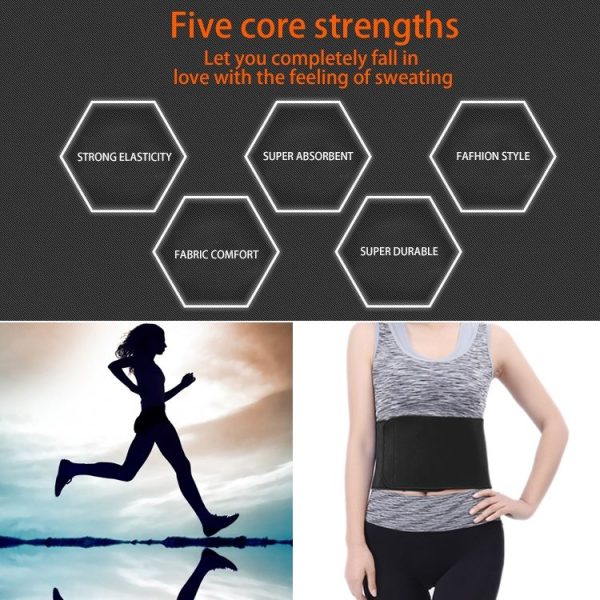 Elastic Sports Thermal Waist Support Guard, Size: 17 x 95cm (Black) - Image 7