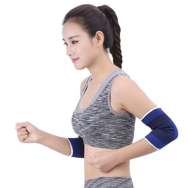 2 PCS Sports Elastic Thermal Elbow Support Guards, Size: 11 x 20cm (Blue+Black) - Image 3