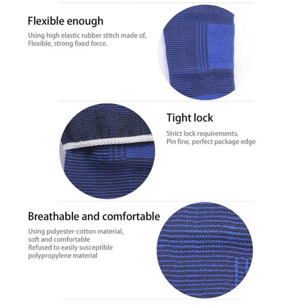 2 PCS Sports Elastic Thermal Elbow Support Guards, Size: 11 x 20cm (Blue+Black) - Image 4