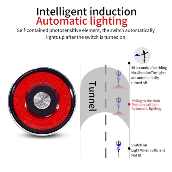 Antusi Q5 Bicycle Rear Light Automatic Brake Induction Taillight - Image 7