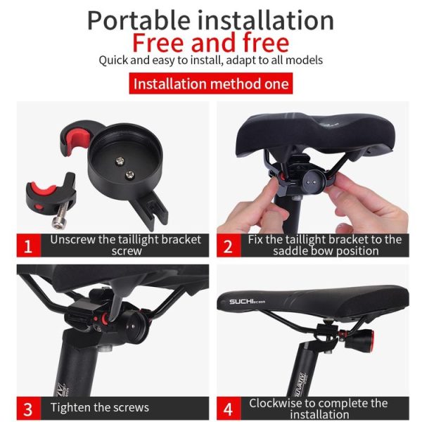 Antusi Q5 Bicycle Rear Light Automatic Brake Induction Taillight - Image 9