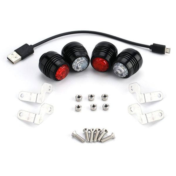 4 PCS Electric Scooter LED Waterproof Night Riding Safety Light Warning Lights - Image 5