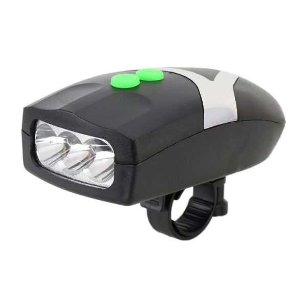 Mountain Bike Headlight Horn LED Flashlight Bicycle Electric Horn, with Light - Image 2