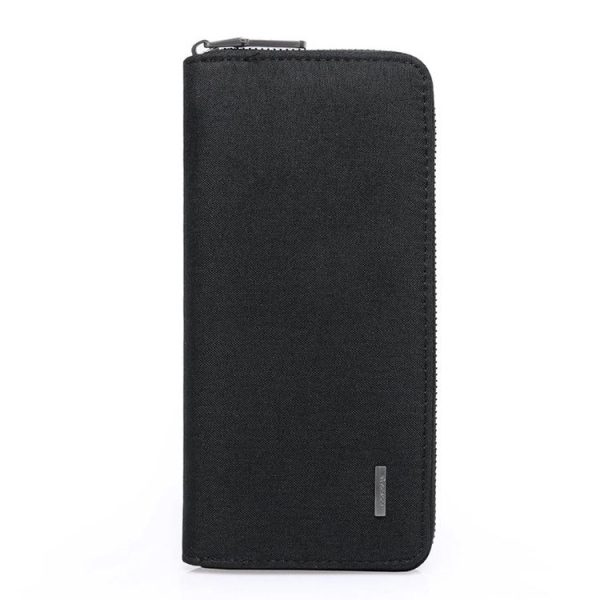 KAKA Men Long Wallet Oxford Cloth Hand Bag Simple Fashion Student Wallet (Black) - Image 2