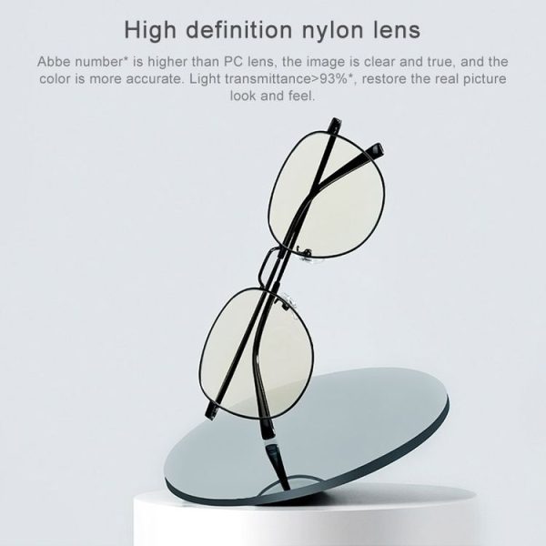 Original Xiaomi Mijia HD Nylon Lens Anti Blue-ray Glasses (Black) - Image 7