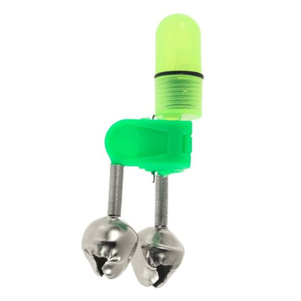 10 PCS Fishing Accessory Twin Bells Clip Fishing Bite Alarm with LED Night Light - Image 2