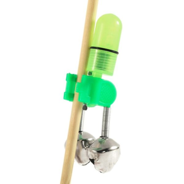10 PCS Fishing Accessory Twin Bells Clip Fishing Bite Alarm with LED Night Light - Image 5