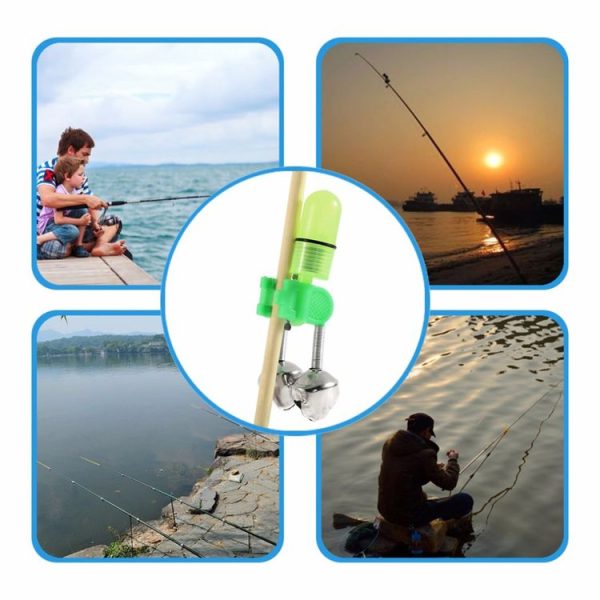 10 PCS Fishing Accessory Twin Bells Clip Fishing Bite Alarm with LED Night Light - Image 8