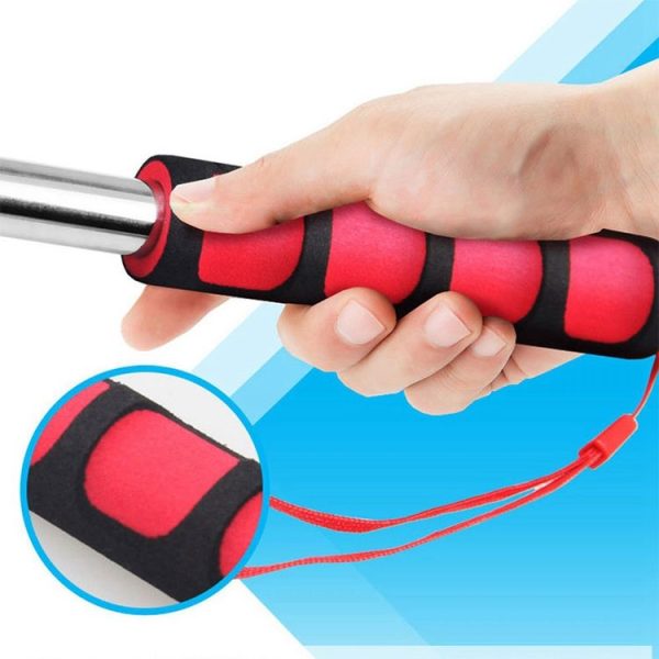 2M 9 Knots Telescopic Stainless Steel Rubber Sleeve Teaching Stick Guide Signal Flag, Random Color Delivery - Image 5