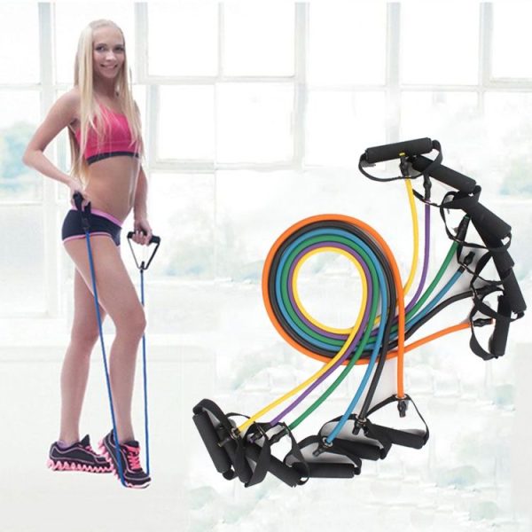 Fitness Exercise Resistance Bands Stretch Elastic Rope Workout Yoga Rally Muscle Training Exercise Rope, Size: 5*8*1200mm, Random Color Delivery