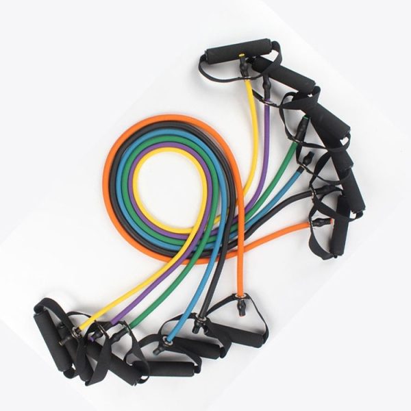 Fitness Exercise Resistance Bands Stretch Elastic Rope Workout Yoga Rally Muscle Training Exercise Rope, Size: 5*8*1200mm, Random Color Delivery - Image 2