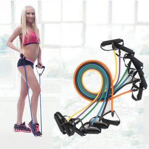 Fitness Exercise Resistance Bands Stretch Elastic Rope Workout Yoga Rally Muscle Training Exercise Rope, Size: 5*10*1200mm, Random Color Delivery