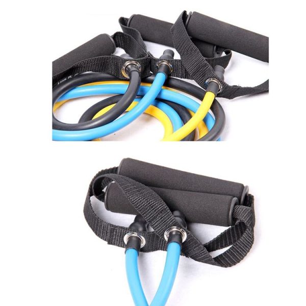 Fitness Exercise Resistance Bands Stretch Elastic Rope Workout Yoga Rally Muscle Training Exercise Rope, Size: 5*10*1200mm, Random Color Delivery - Image 9