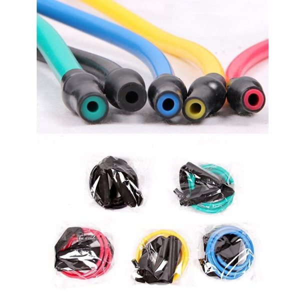Fitness Exercise Resistance Bands Stretch Elastic Rope Workout Yoga Rally Muscle Training Exercise Rope, Size: 5*11*1200mm, Random Color Delivery - Image 10