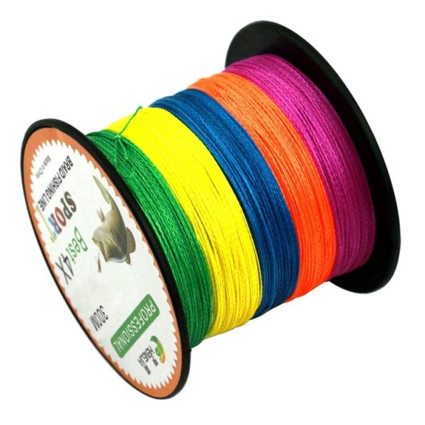 HENGJIA Colorful 8.0# 0.50mm 80LB 40.8kg Tension 300m Extra Strong 4 Shares Braid PE Fishing Line Kite Line - Image 2