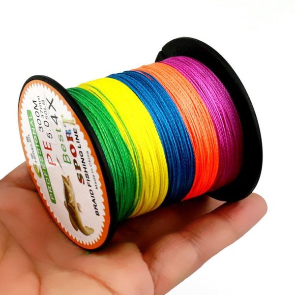 HENGJIA Colorful 8.0# 0.50mm 80LB 40.8kg Tension 300m Extra Strong 4 Shares Braid PE Fishing Line Kite Line - Image 6
