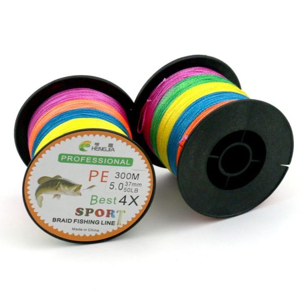 HENGJIA Colorful 8.0# 0.50mm 80LB 40.8kg Tension 300m Extra Strong 4 Shares Braid PE Fishing Line Kite Line - Image 7