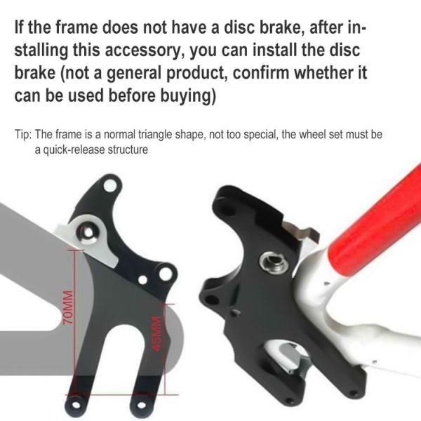 BIKERSAY BL001 Road Bike Disc Brake Adapter (Black) - Image 4