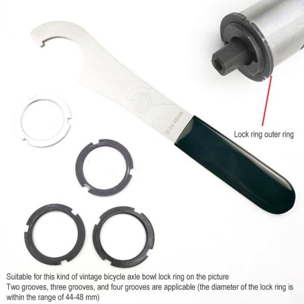 BIKERSAY BT046 Bike Bottom Bracket Tail Lock Ring Hook Wrench Repair Tool - Image 3