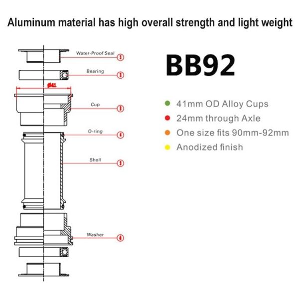 BIKERSAY BB92 MTB Road Bicycle Bearing - Image 4