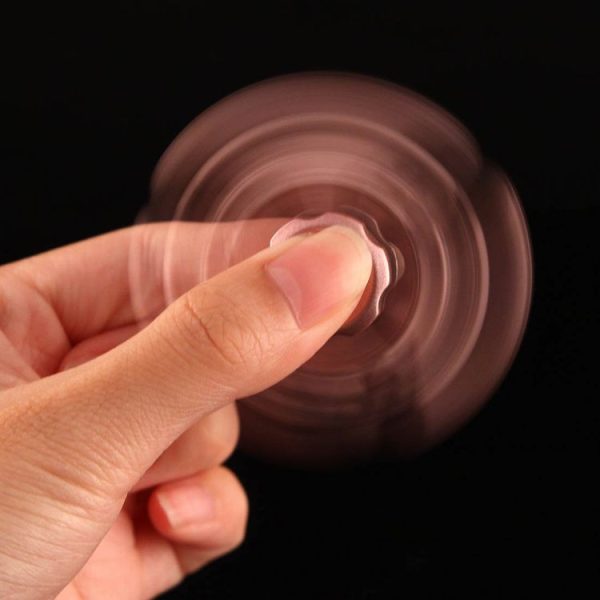 Fidget Spinner Toy Stress Reducer Anti-Anxiety Toy for Children and Adults, About 4 Minutes Rotation Time, Star Wars Darth Vader Shape Three Leaves (Rose Gold) - Image 8