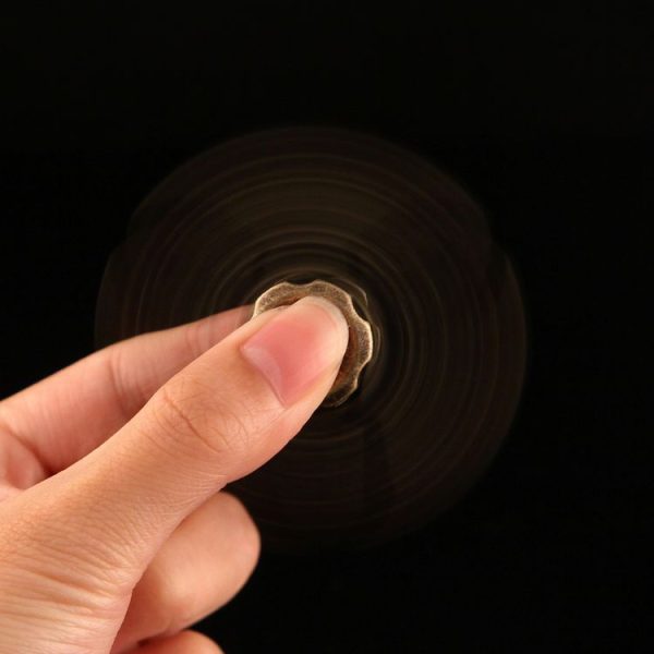 Fidget Spinner Toy Stress Reducer Anti-Anxiety Toy for Children and Adults, About 4 Minutes Rotation Time, Eagle Shield Shape Three Leaves (Bronze) - Image 8