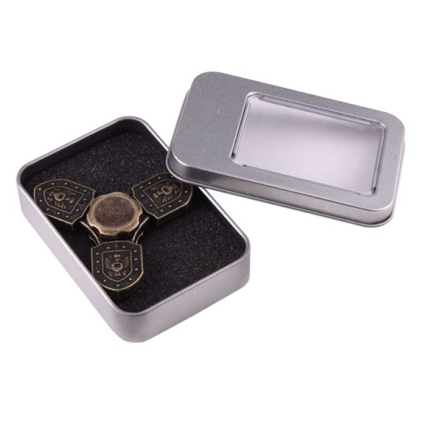 Fidget Spinner Toy Stress Reducer Anti-Anxiety Toy for Children and Adults, About 4 Minutes Rotation Time, Eagle Shield Shape Three Leaves (Bronze) - Image 9