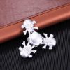 Fidget Spinner Toy Stress Reducer Anti-Anxiety Toy for Children and Adults, About 4 Minutes Rotation Time, Skull Shape Three Leaves (Silver) - Image 2