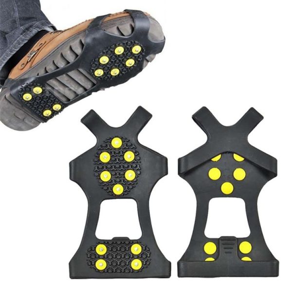 10 Teeth Ice Claw Outdoor Non-slip Shoes Covers for Ice Snow Ground, Size: L