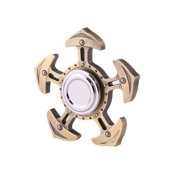 Fidget Spinner Toy Stress Reducer Anti-Anxiety Toy for Children and Adults, About 1.0 Minute Rotation Time, Big Steel Beads Bearing, Pirate Ship Shape Five Leaves