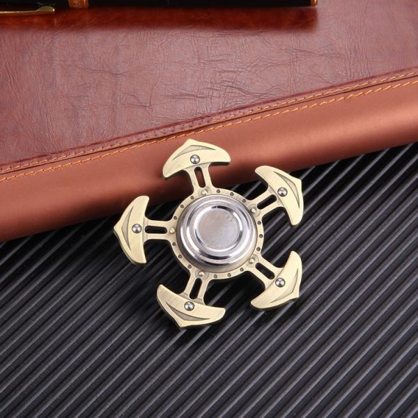 Fidget Spinner Toy Stress Reducer Anti-Anxiety Toy for Children and Adults, About 1.0 Minute Rotation Time, Big Steel Beads Bearing, Pirate Ship Shape Five Leaves - Image 2