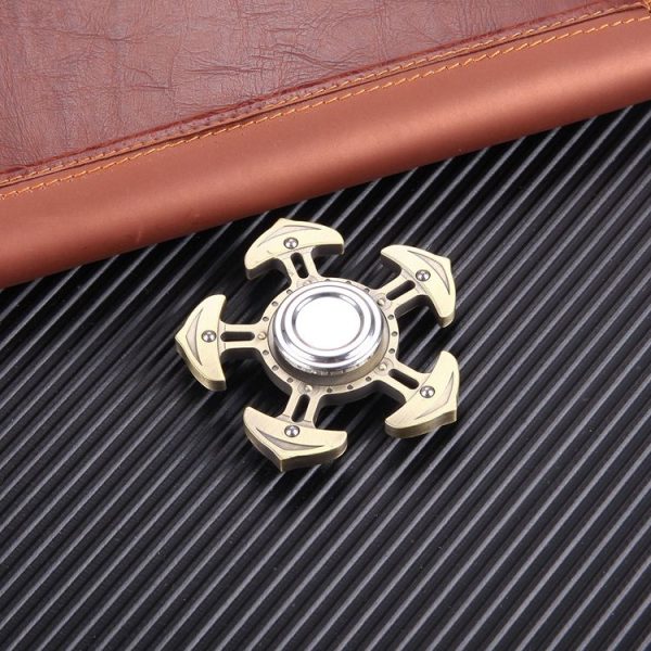 Fidget Spinner Toy Stress Reducer Anti-Anxiety Toy for Children and Adults, About 1.0 Minute Rotation Time, Big Steel Beads Bearing, Pirate Ship Shape Five Leaves - Image 3