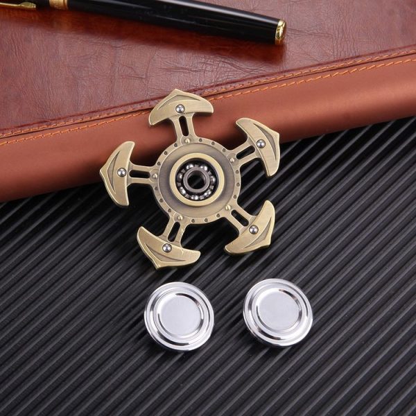 Fidget Spinner Toy Stress Reducer Anti-Anxiety Toy for Children and Adults, About 1.0 Minute Rotation Time, Big Steel Beads Bearing, Pirate Ship Shape Five Leaves - Image 4
