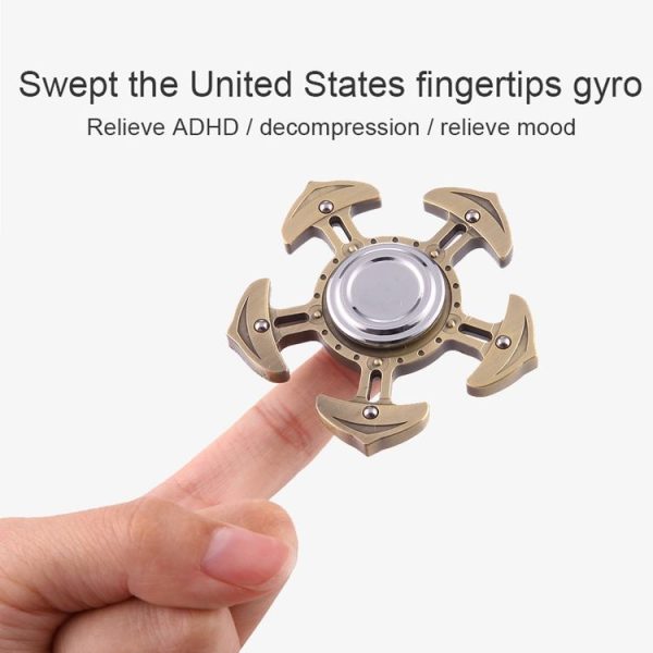 Fidget Spinner Toy Stress Reducer Anti-Anxiety Toy for Children and Adults, About 1.0 Minute Rotation Time, Big Steel Beads Bearing, Pirate Ship Shape Five Leaves - Image 6