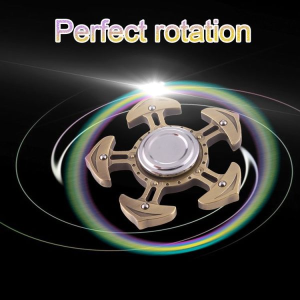 Fidget Spinner Toy Stress Reducer Anti-Anxiety Toy for Children and Adults, About 1.0 Minute Rotation Time, Big Steel Beads Bearing, Pirate Ship Shape Five Leaves - Image 8